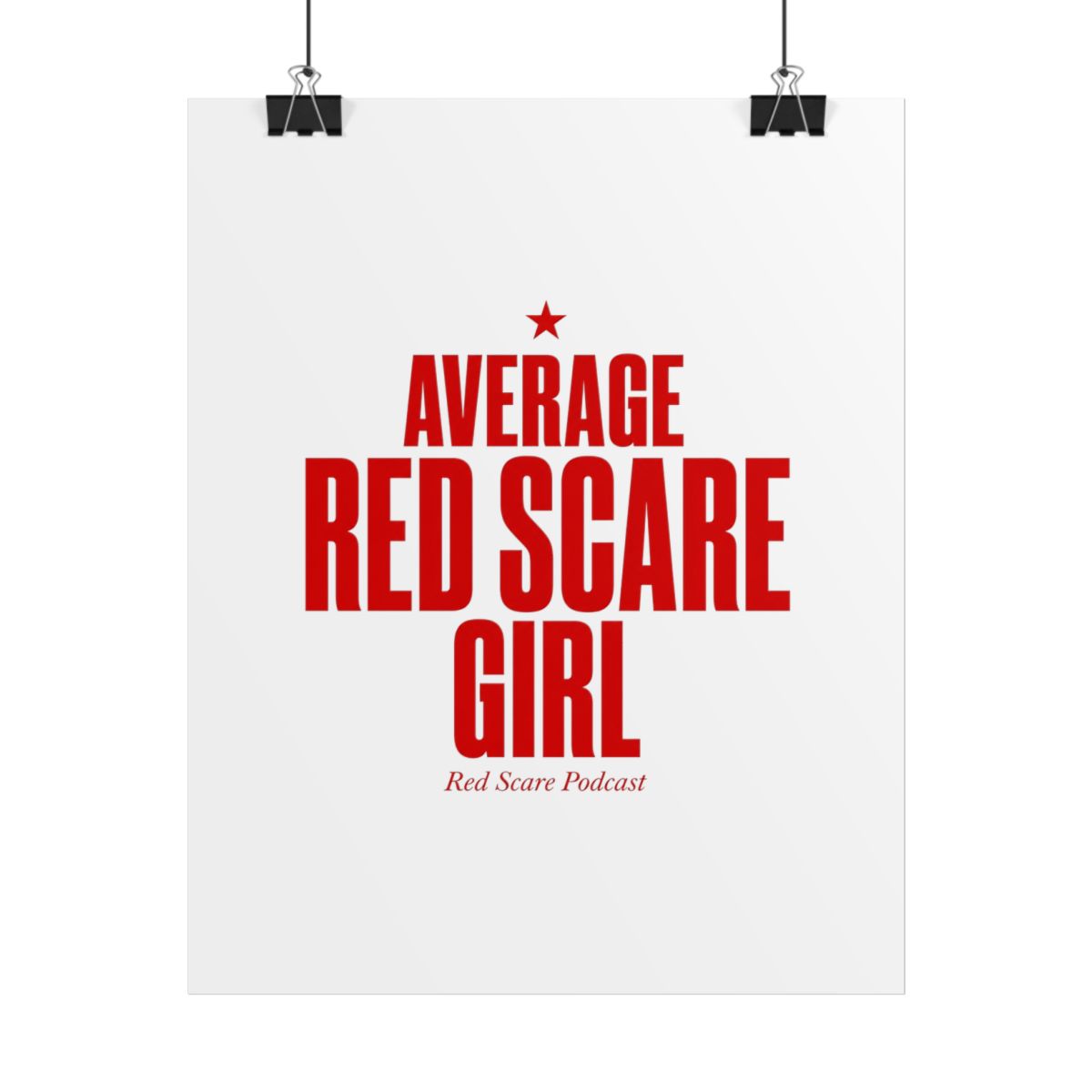 Red Scare "Average Red Scare Girl" Poster