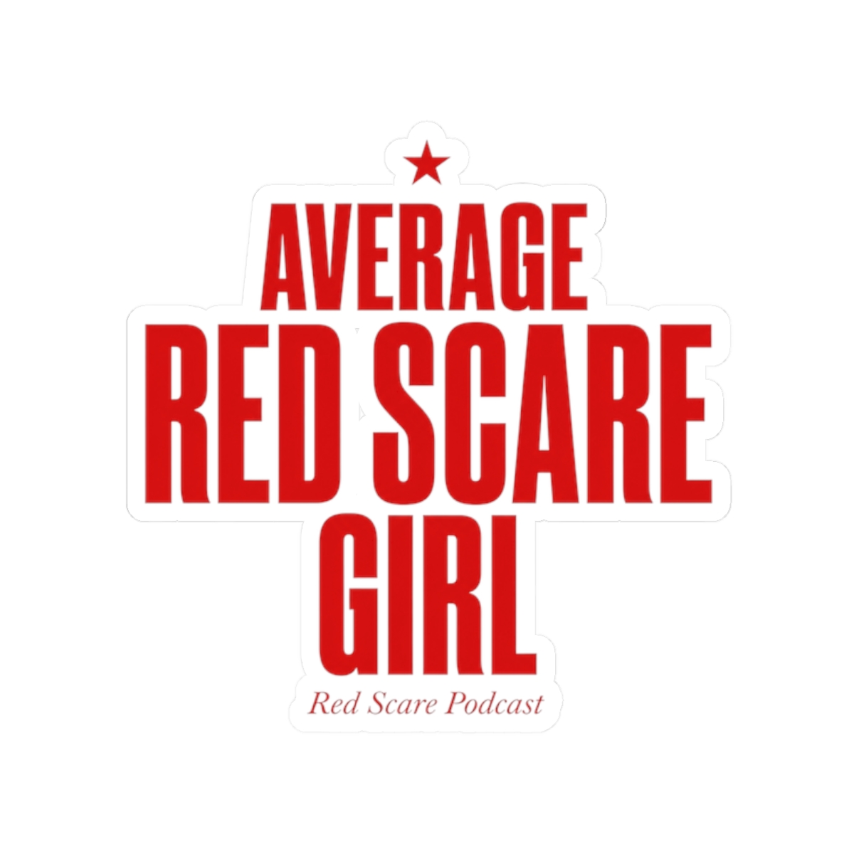 Red Scare "Average Red Scare Girl" Sticker