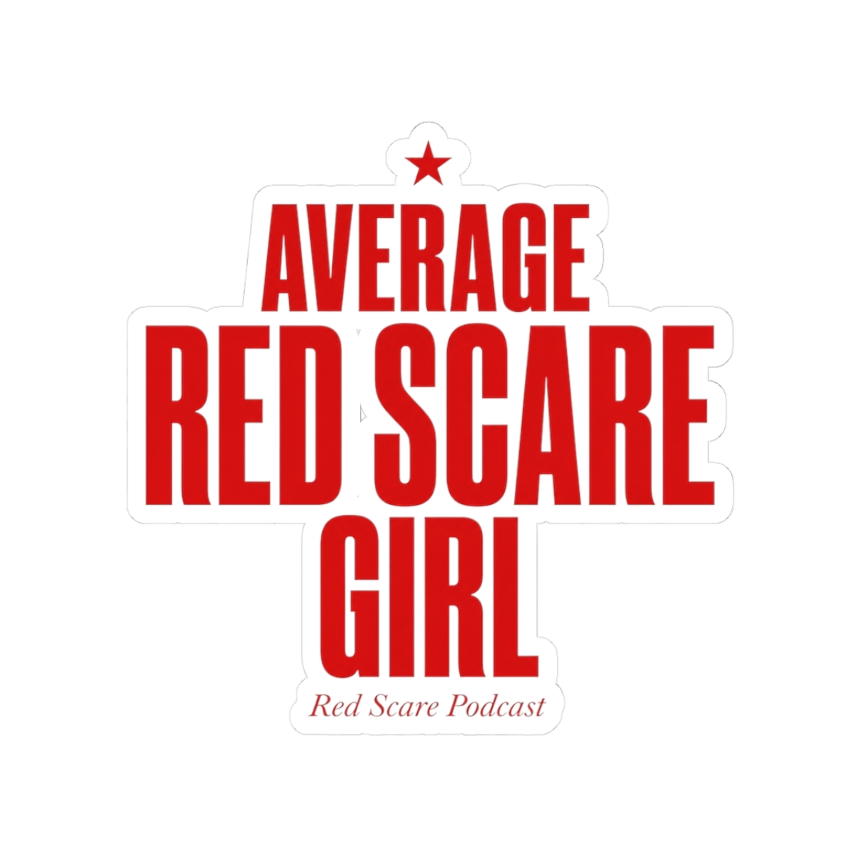 Red Scare "Average Red Scare Girl" Sticker - alternate angle 1, merchandise