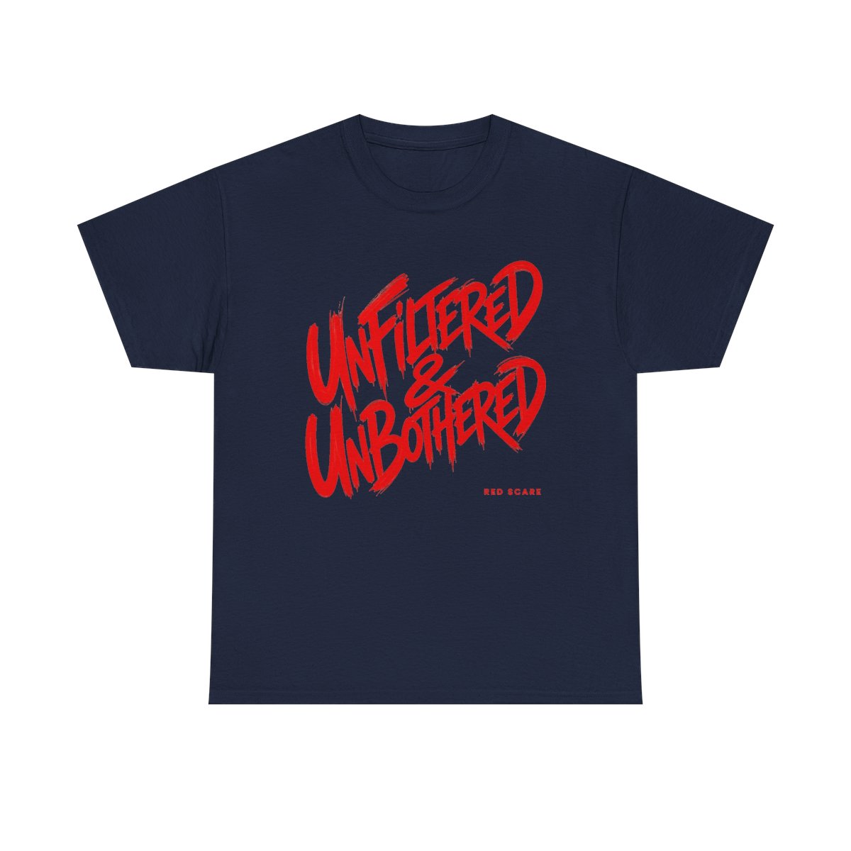 Red Scare "Unfiltered & Unbothered" Unisex Tee - alternate angle 3, merchandise