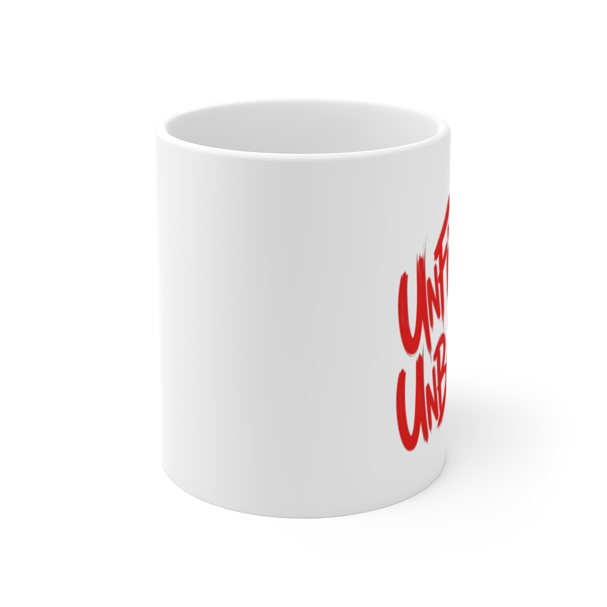 Red Scare "Unfiltered & Unbothered" White Mug - alternate angle 1, merchandise