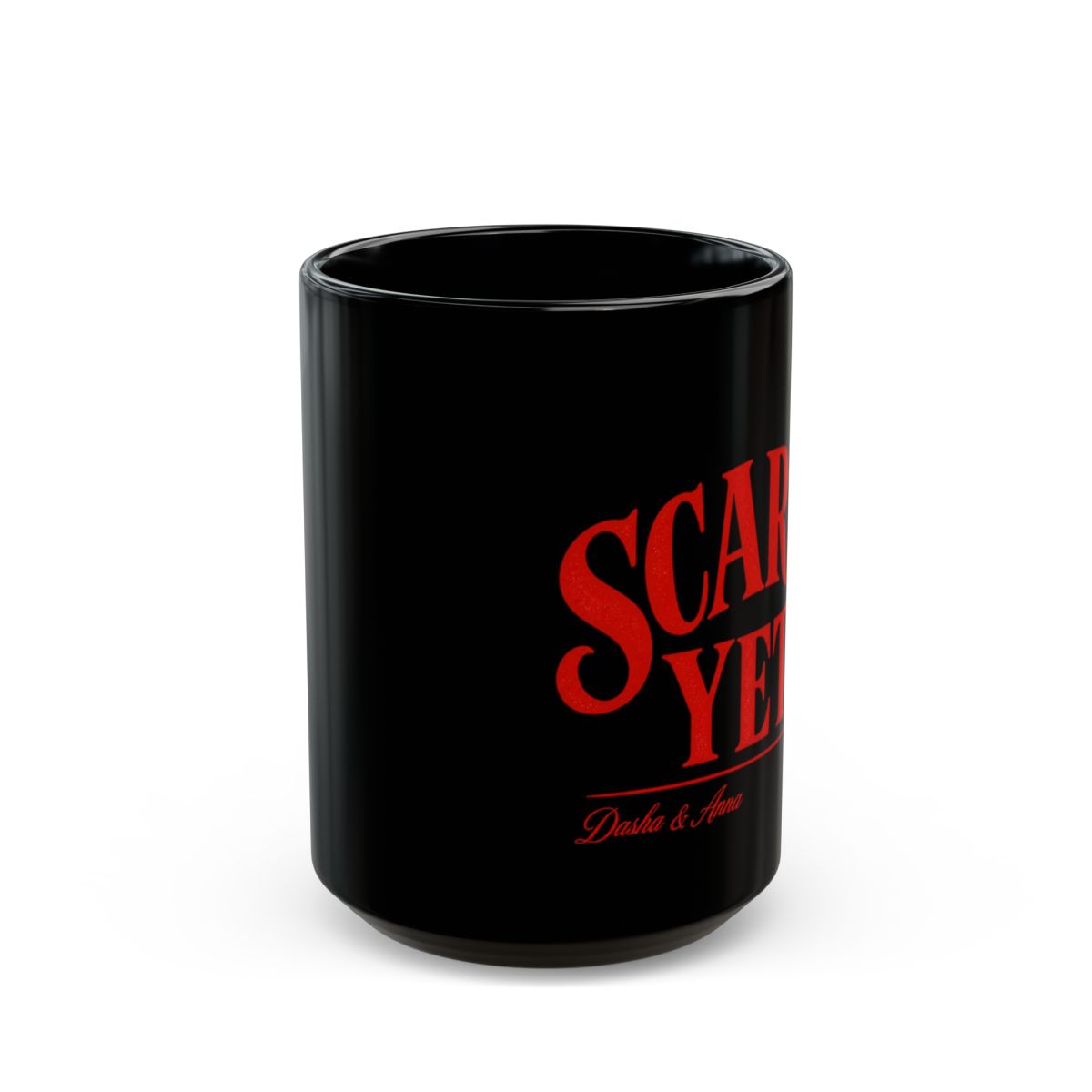Red Scare "Scared Yet?" Black Mug - alternate angle 1, merchandise