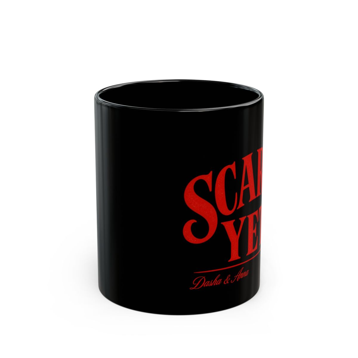 Red Scare "Scared Yet?" Black Mug - alternate angle 2, merchandise