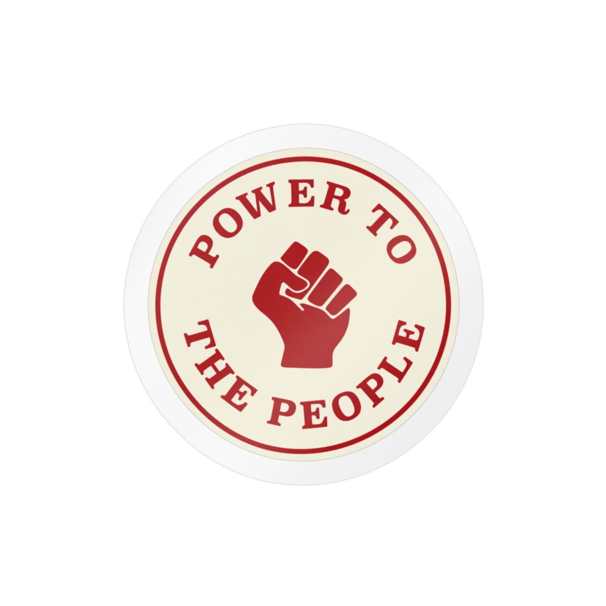 Power to The People Vinyl Sticker Decal for US Patriotic Political for Car Bumper SUVs Truck Laptops Cars Windows Red Color | Red Scare - alternate angle 4, merchandise
