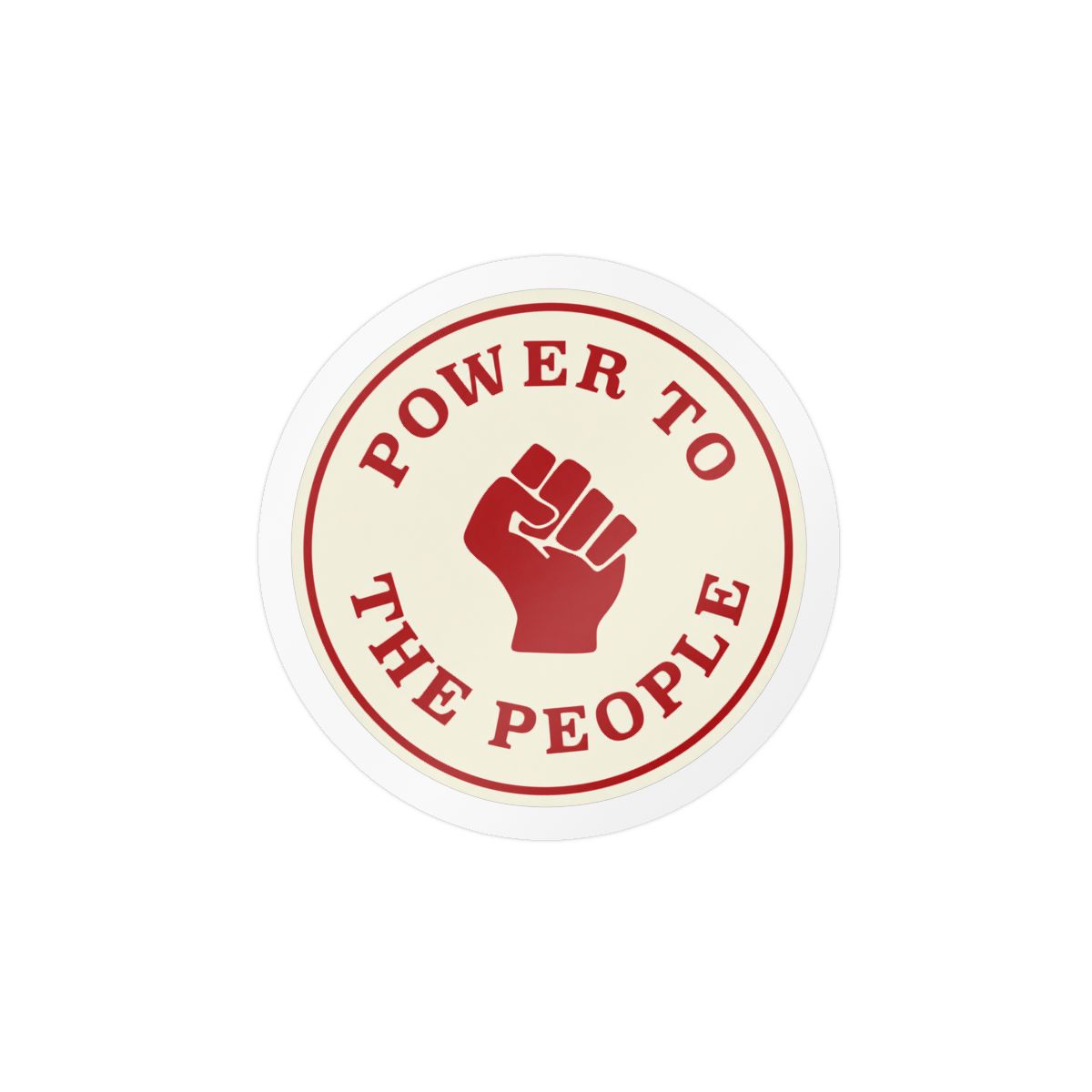 Power to The People Vinyl Sticker Decal for US Patriotic Political for Car Bumper SUVs Truck Laptops Cars Windows Red Color | Red Scare - alternate angle 5, merchandise