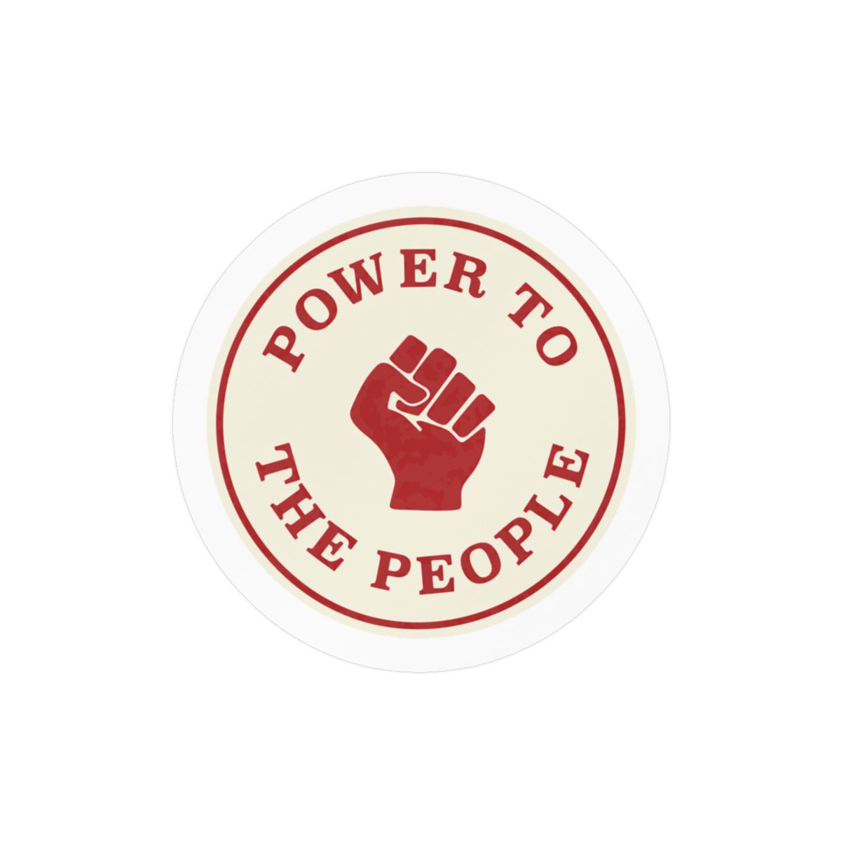 Power to The People Vinyl Sticker Decal for US Patriotic Political for Car Bumper SUVs Truck Laptops Cars Windows Red Color | Red Scare - alternate angle 4, merchandise