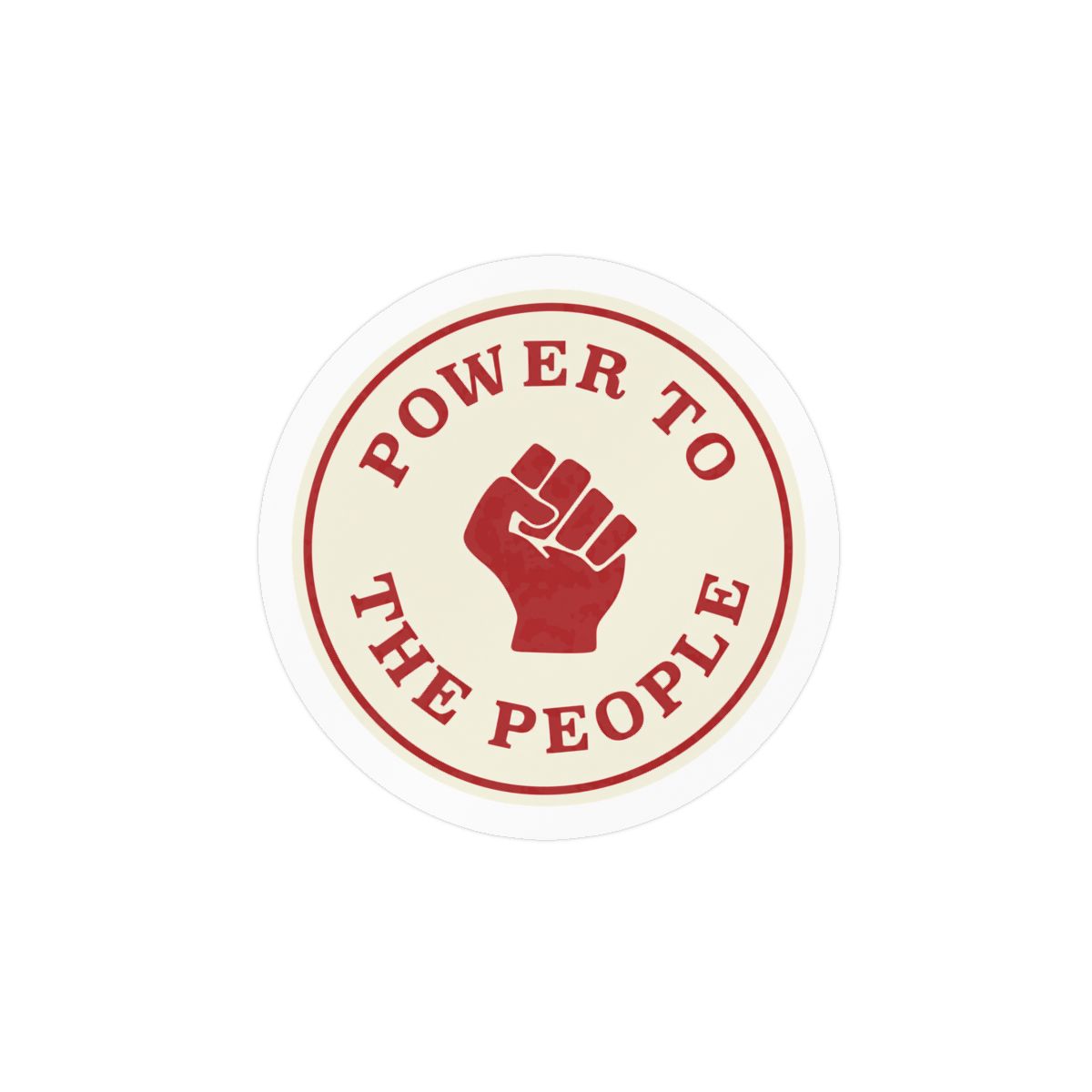 Power to The People Vinyl Sticker Decal for US Patriotic Political for Car Bumper SUVs Truck Laptops Cars Windows Red Color | Red Scare - alternate angle 5, merchandise