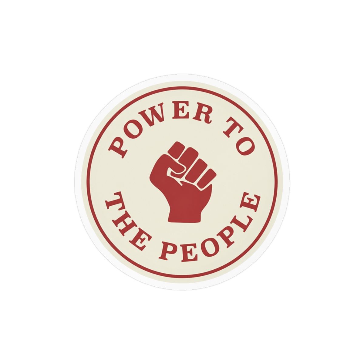 Power to The People Vinyl Sticker Decal for US Patriotic Political for Car Bumper SUVs Truck Laptops Cars Windows 5x5 Inch Red Color | Red Scare